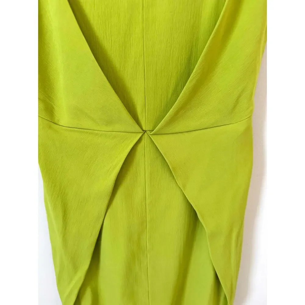 Universal Standard Sheath Rayon Midi Dress Green Size 0-00 NEW